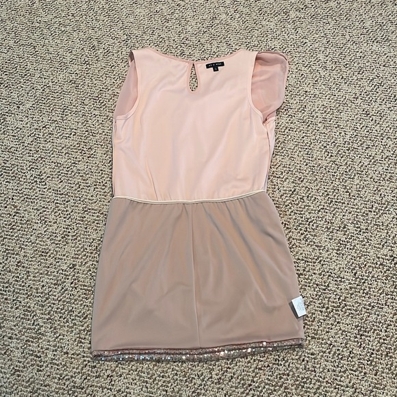 As U Wish Pale Pink Dress With Metallic Attached Skirt - Picture 6 of 10